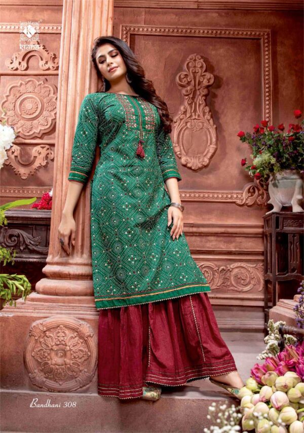 Bandhani Kurti with Sharara 308 (L)