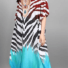 Poly Crepe Kaftan (Zebra)Free Size