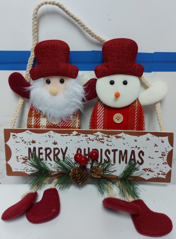 Wall Door Hanging - Santa and Snow Man